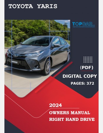 toyota yaris 2024 owners manual